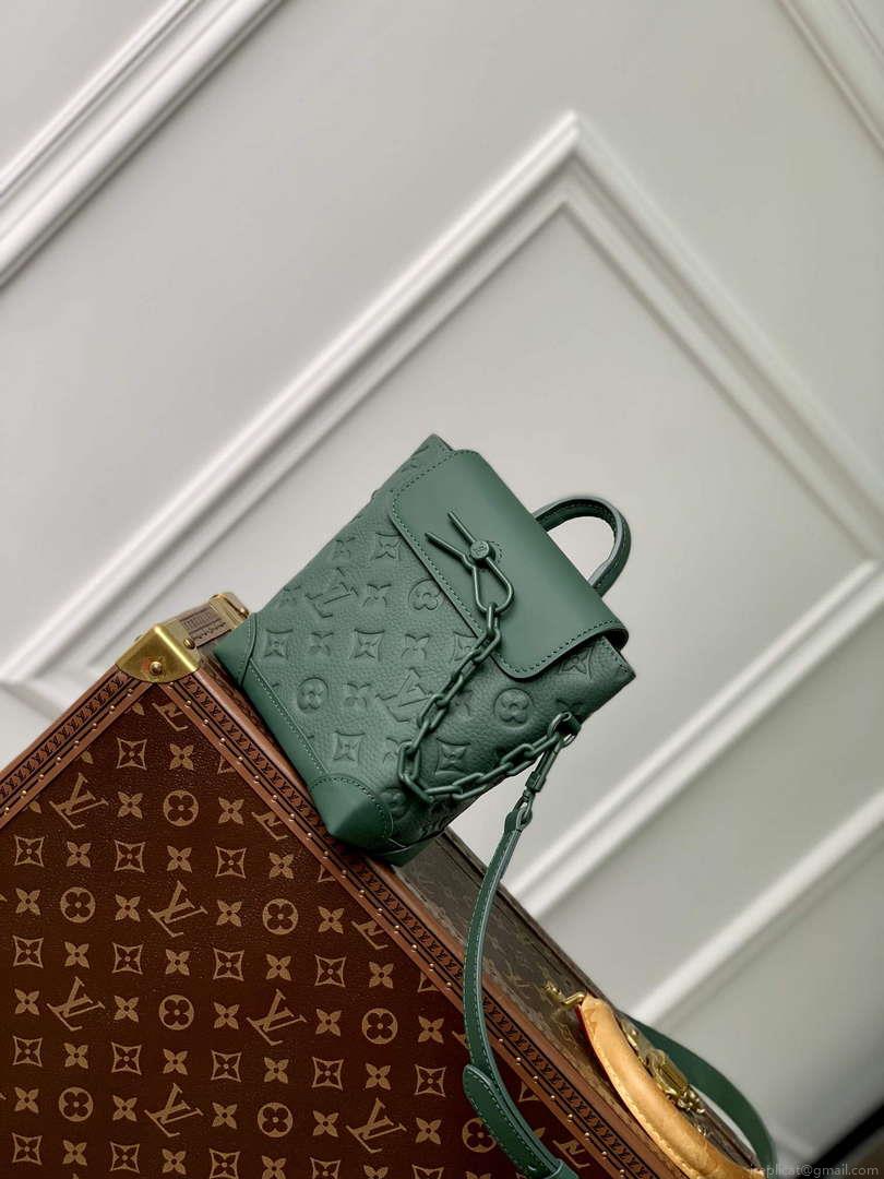 LV M83052 Louis Vuitton Nano Steamer Bag Forest Green