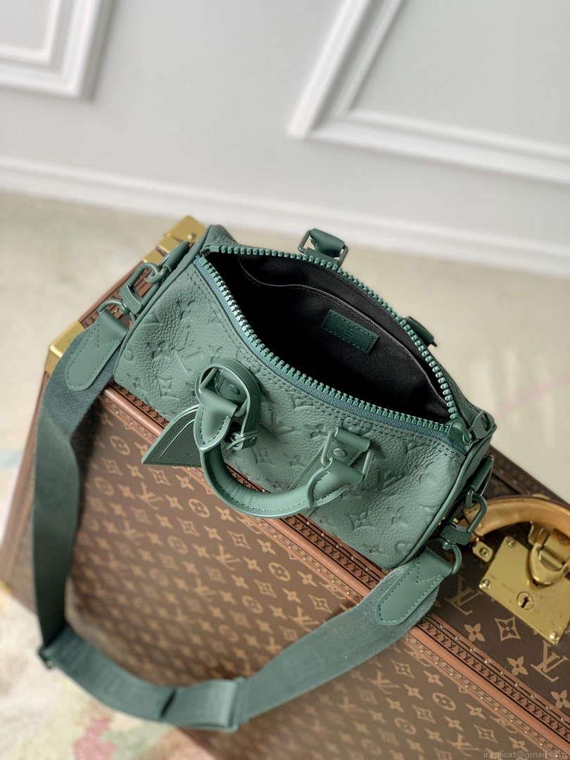 LV M24432 Louis Vuitton Keepall Bandoulière 25 Bag Forest Green