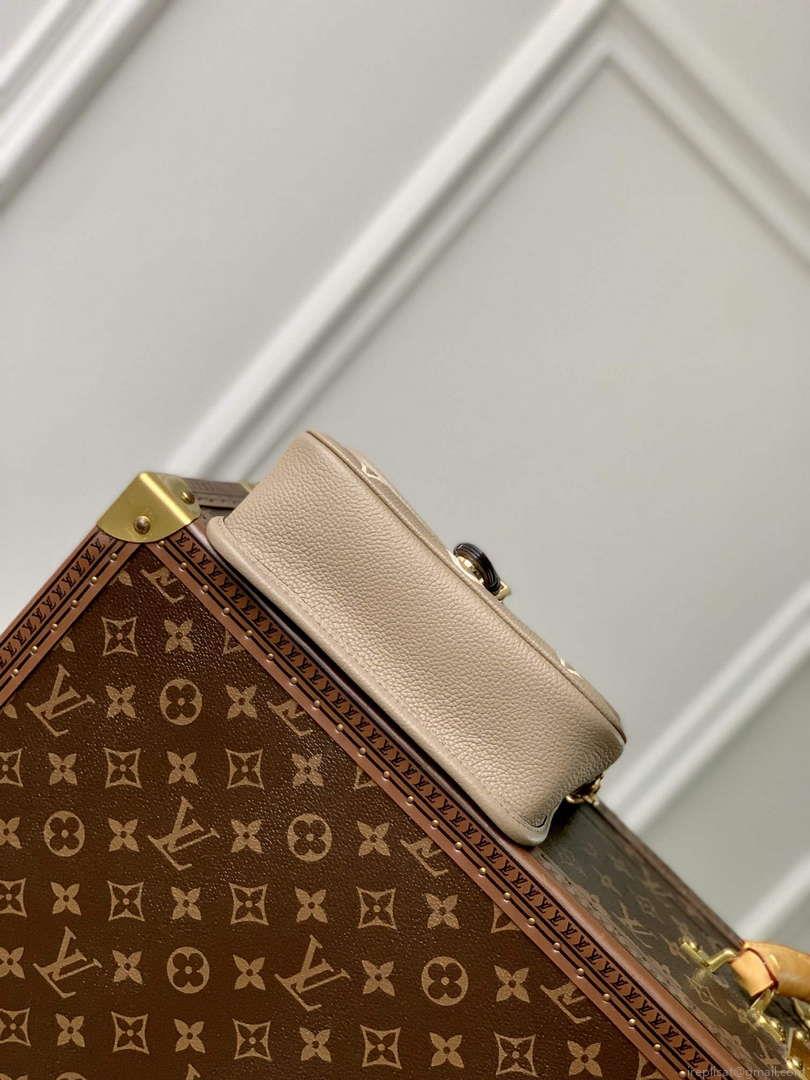LV M83300 Louis Vuitton Nano Diane Bag Monogram Empreinte leather Tourterelle Beige / Cream