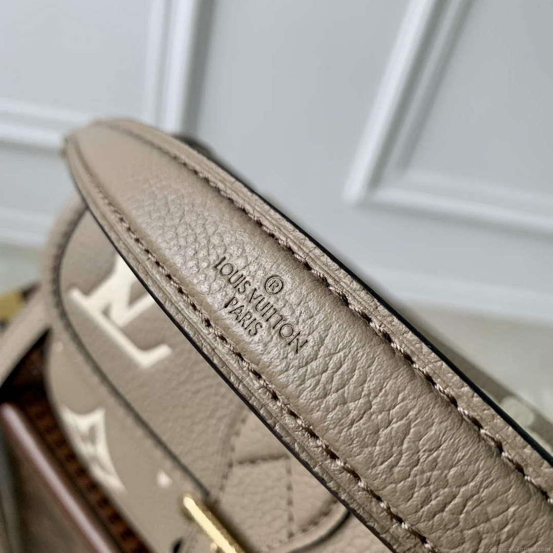 LV M83300 Louis Vuitton Nano Diane Bag Monogram Empreinte leather Tourterelle Beige / Cream