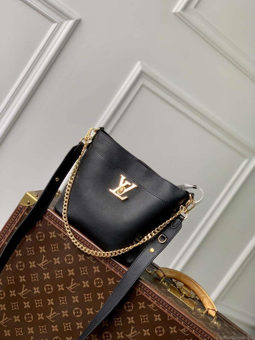 LV M24006 Louis Vuitton Lock and Walk Bucket Bag Black