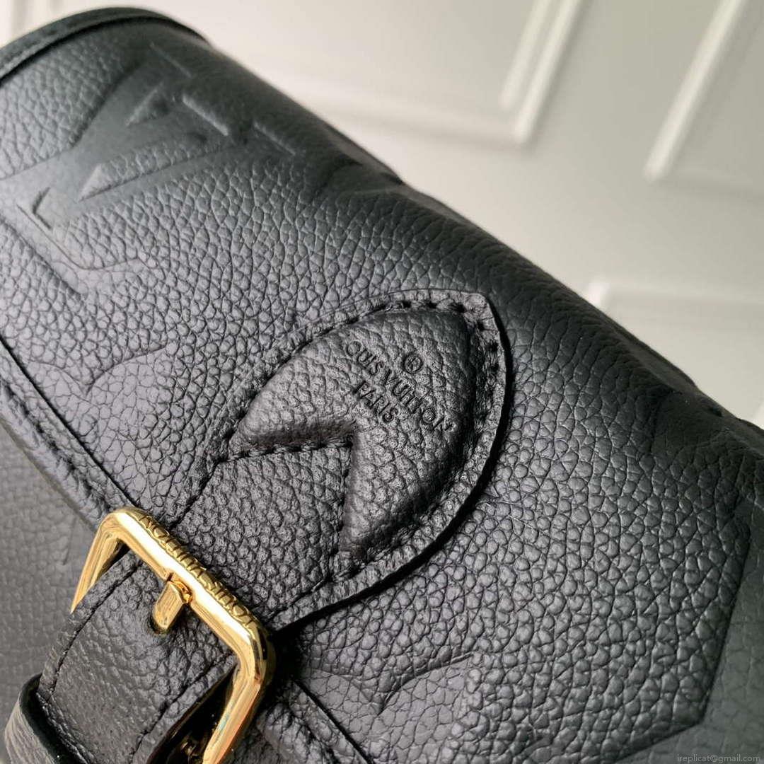 LV M83566 Louis Vuitton Nano Diane Bag Empreinte leather Black