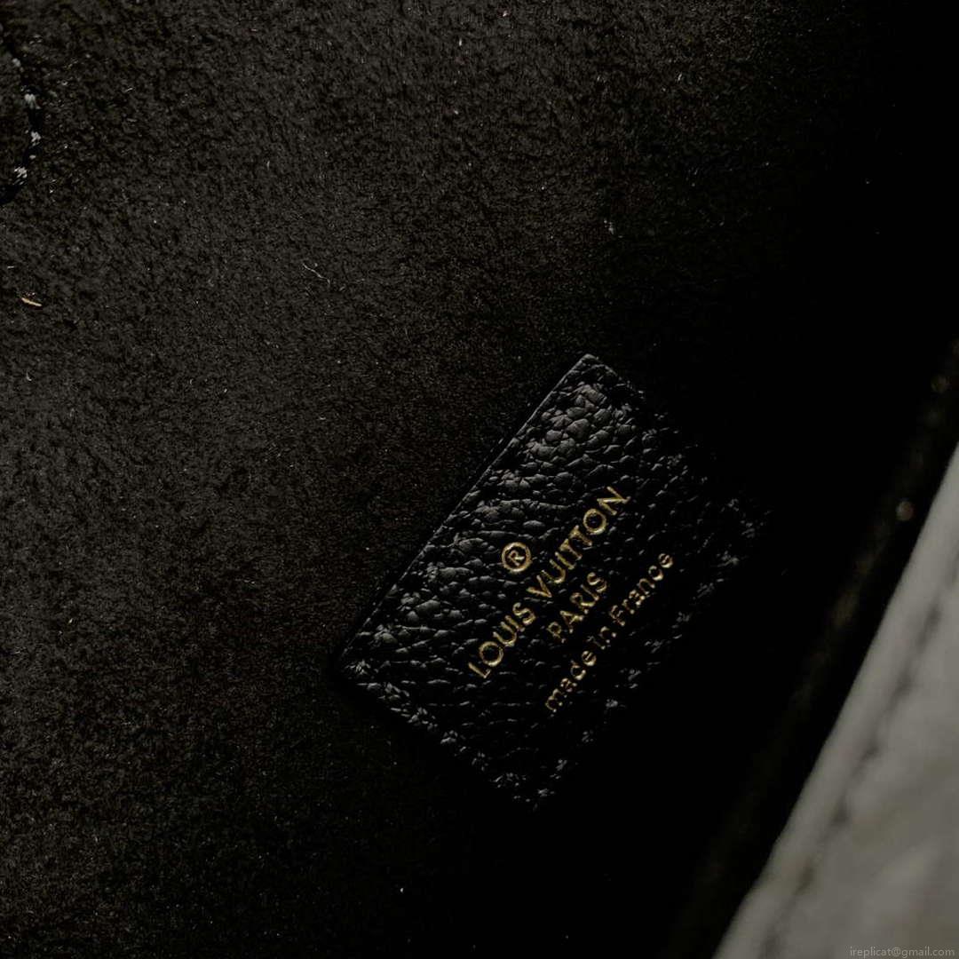 LV M83566 Louis Vuitton Nano Diane Bag Empreinte leather Black