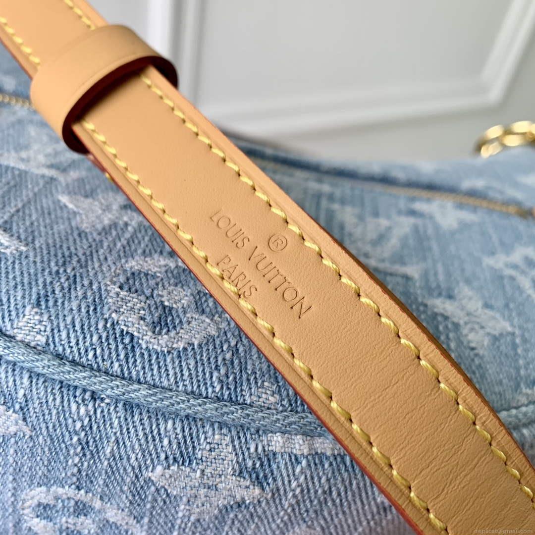 LV M24846 Louis Vuitton Loop Bag Sky Blue Monogram denim