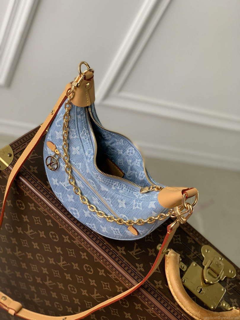 LV M24846 Louis Vuitton Loop Bag Sky Blue Monogram denim