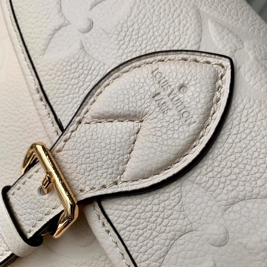 LV M46388 Louis Vuitton Diane Monogram Empreinte Leather White