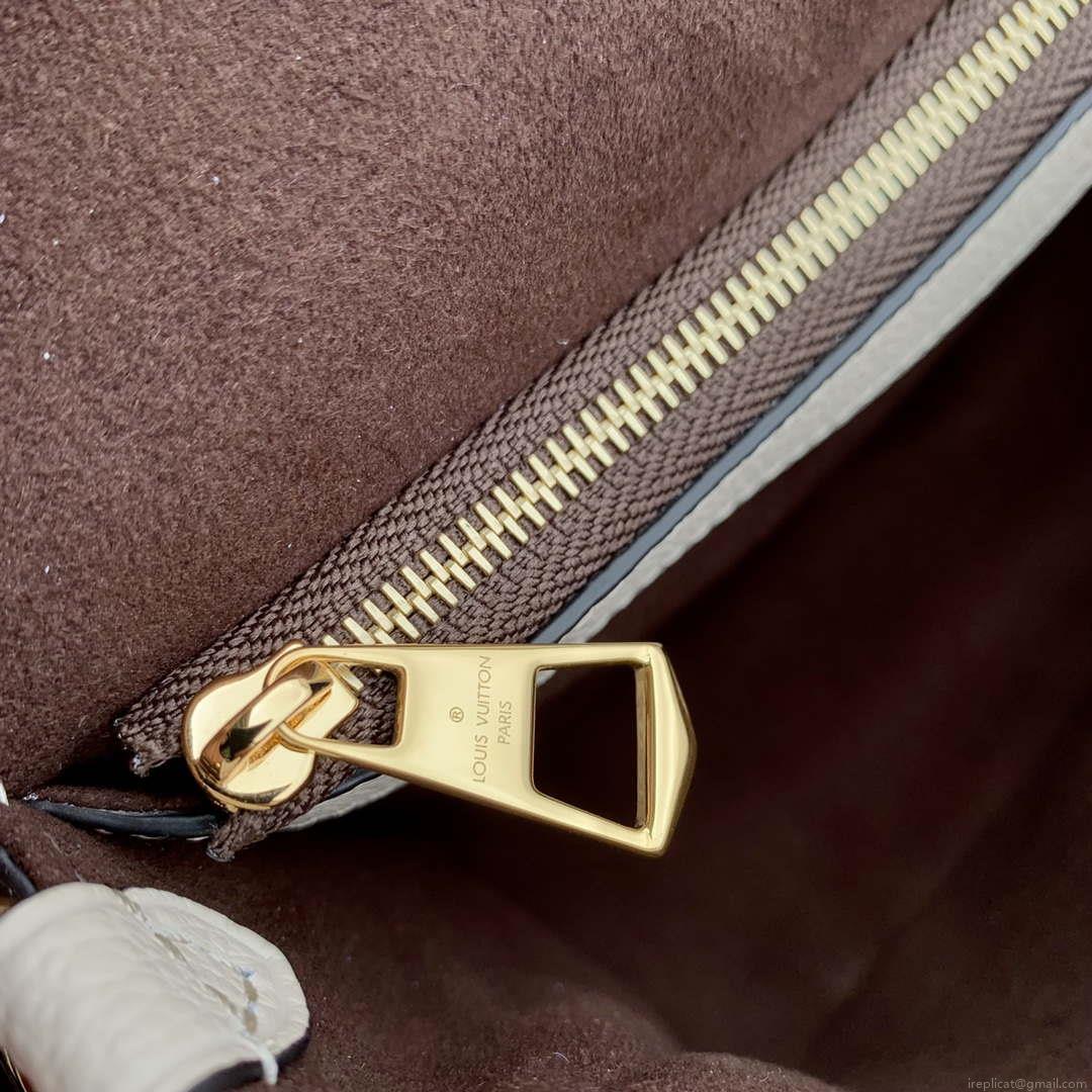LV M46388 Louis Vuitton Diane Monogram Empreinte Leather White