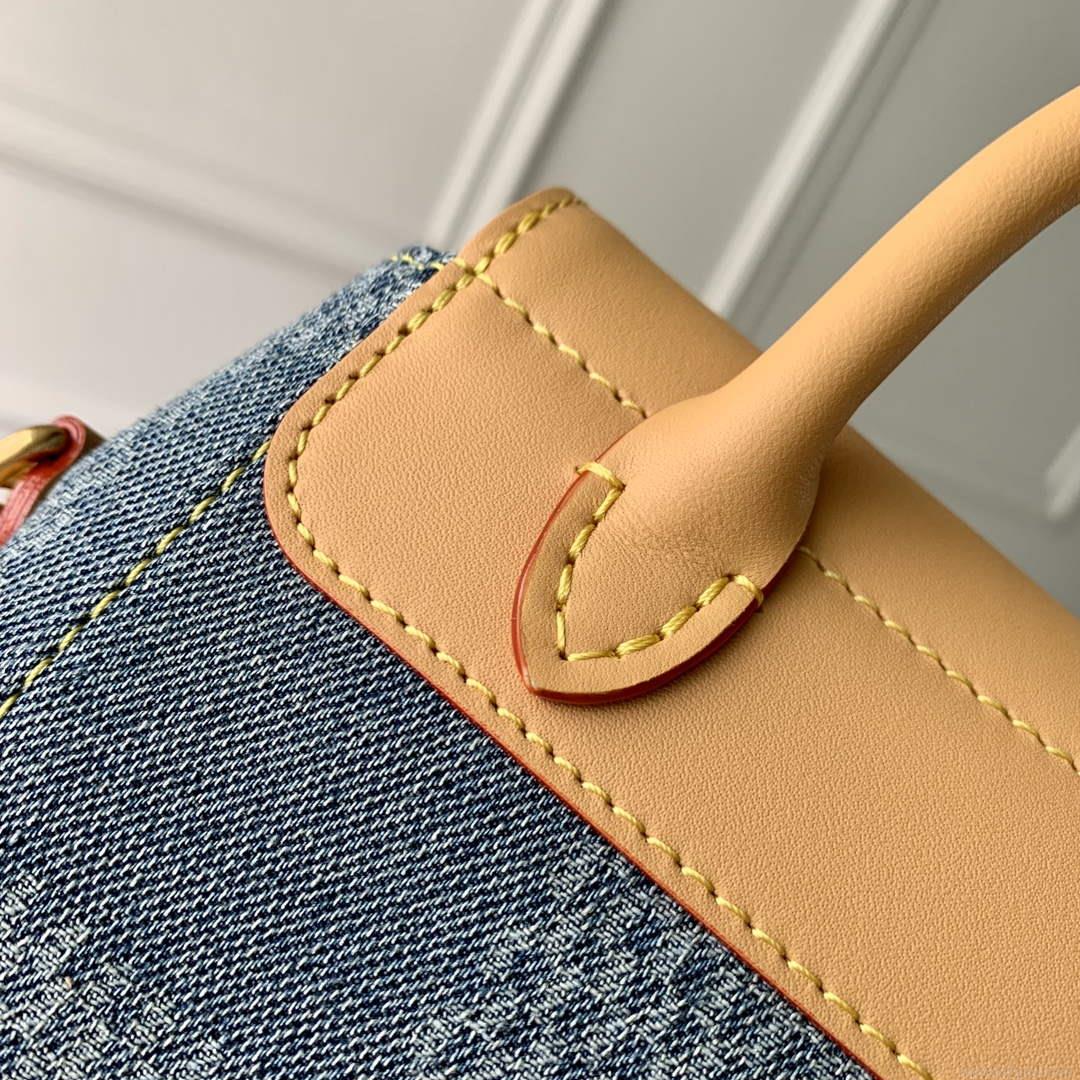 LV N40751 Louis Vuitton Nano Steamer Small City Bag Blue