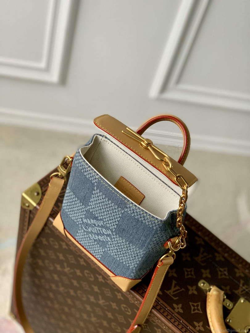 LV N40751 Louis Vuitton Nano Steamer Small City Bag Blue