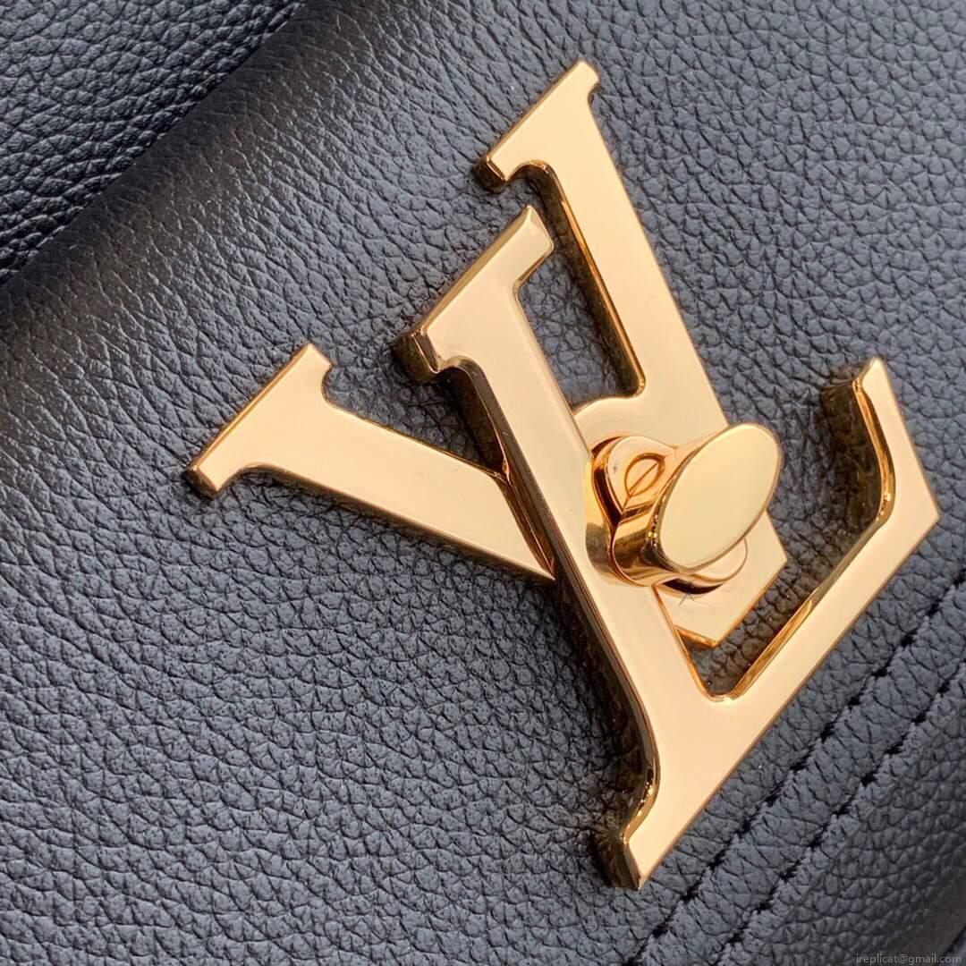LV M57687 Louis Vuitton Lockme Bucket Bag M57688 M57689 Black