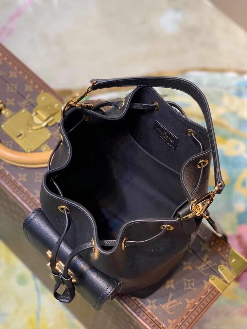 LV M57687 Louis Vuitton Lockme Bucket Bag M57688 M57689 Black