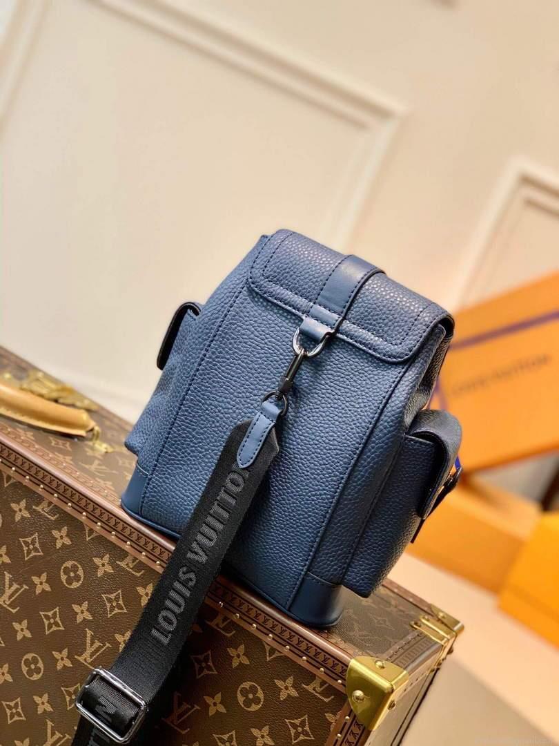 LV M58493 Louis Vuitton Christopher XS Bag Blue M58495