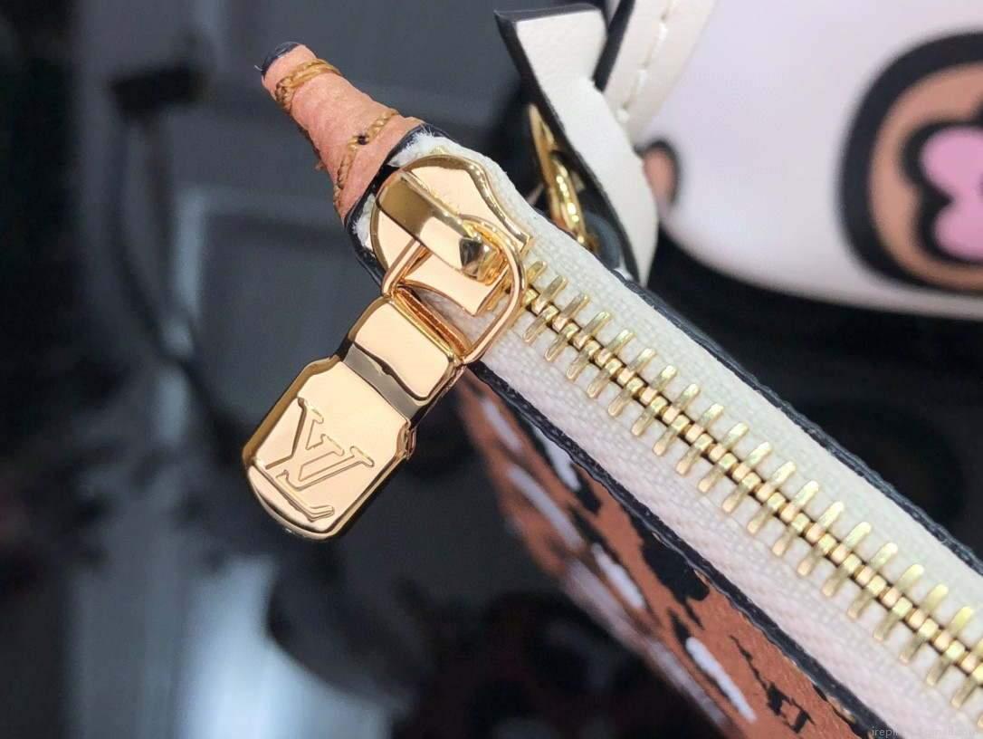LV M45819 Louis Vuitton Neverfull MM Monogram Bag M45818 Creme