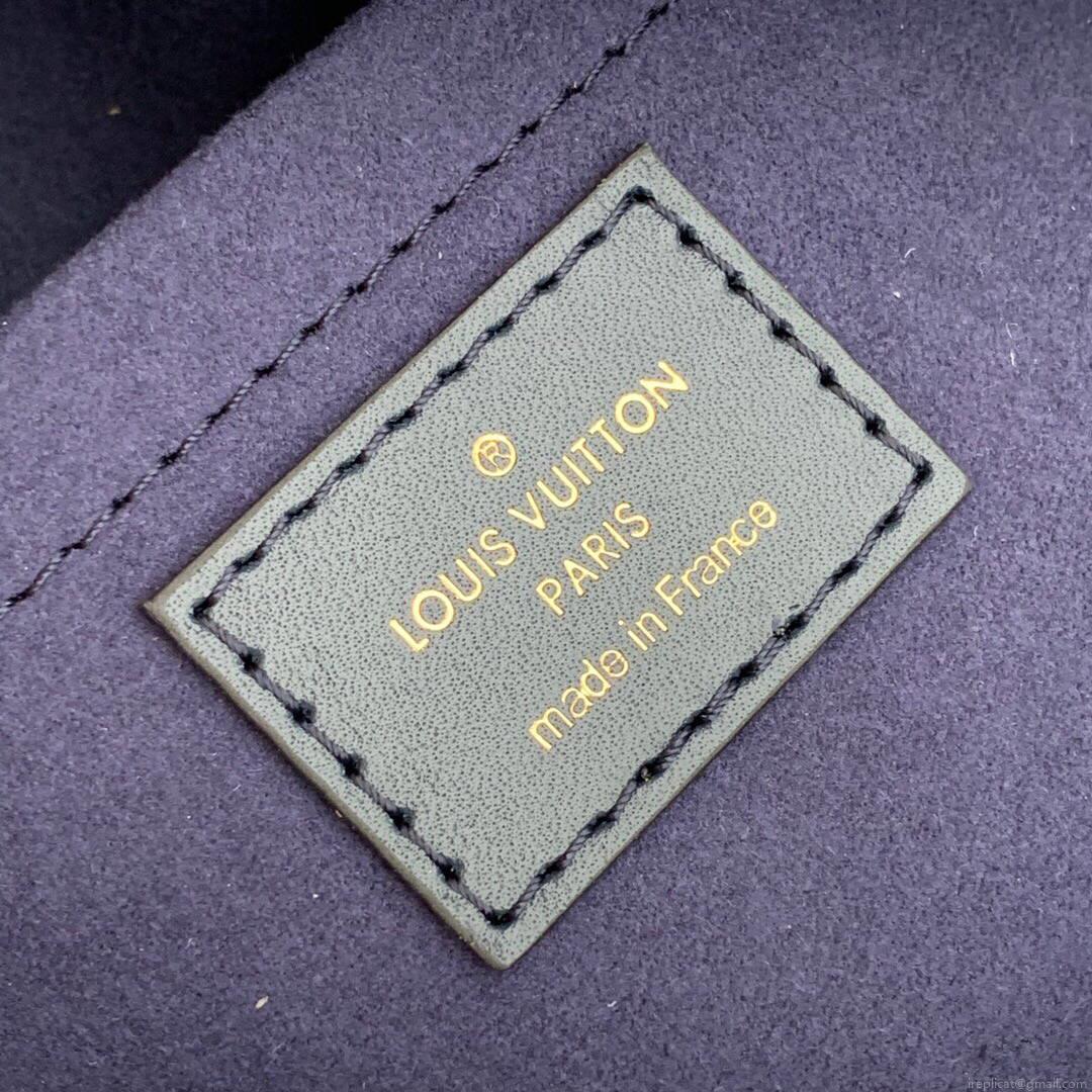 LV M59608 Louis Vuitton Onthego MM Denim Leather Bag
