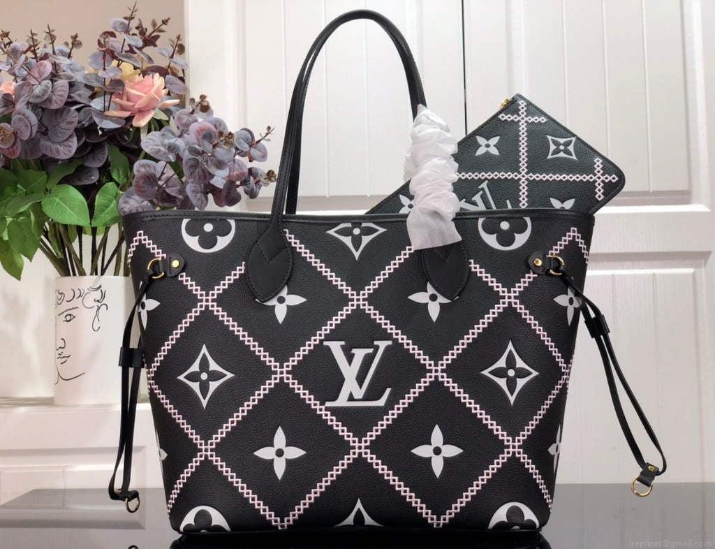 Louis Vuitton M46040 LV M46039 Neverfull MM black