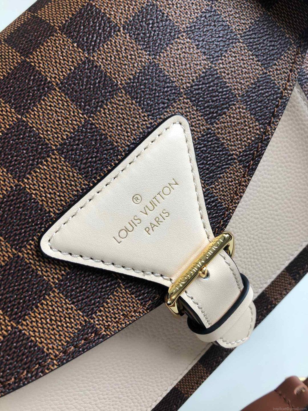 Louis Vuitton N40148 LV Trendy Crossbody Bag Damier Ebene Beige