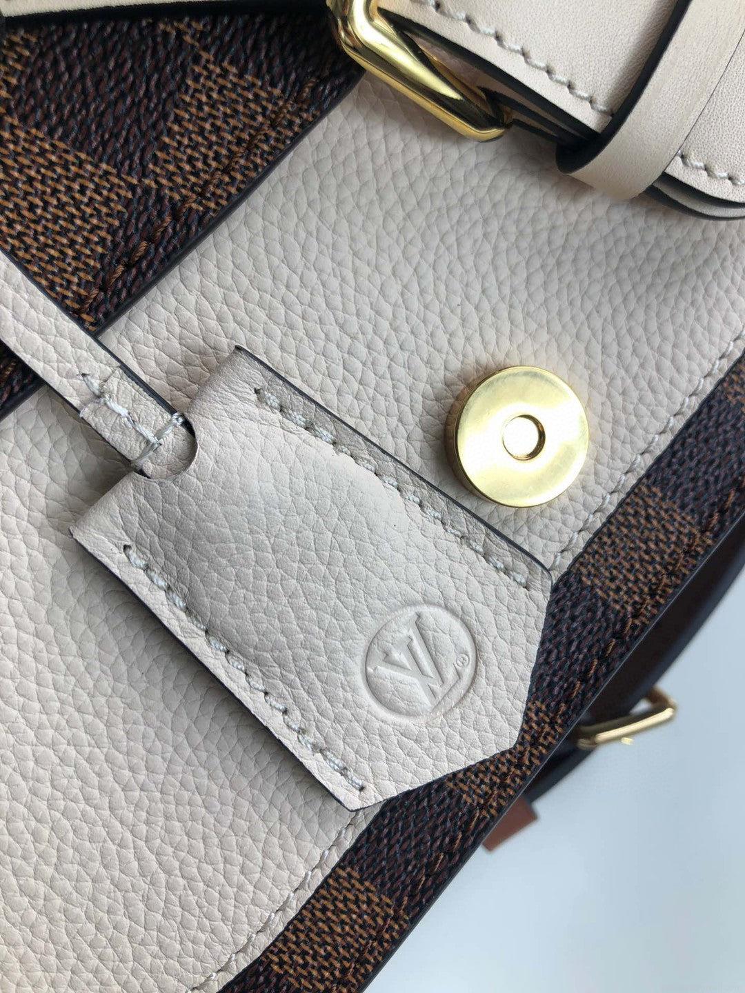 Louis Vuitton N40148 LV Trendy Crossbody Bag Damier Ebene Beige
