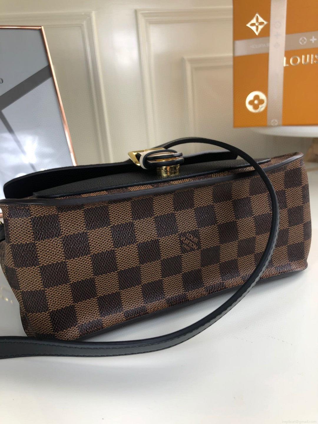 Louis Vuitton N40148 LV Trendy Crossbody Bag Damier Ebene Black
