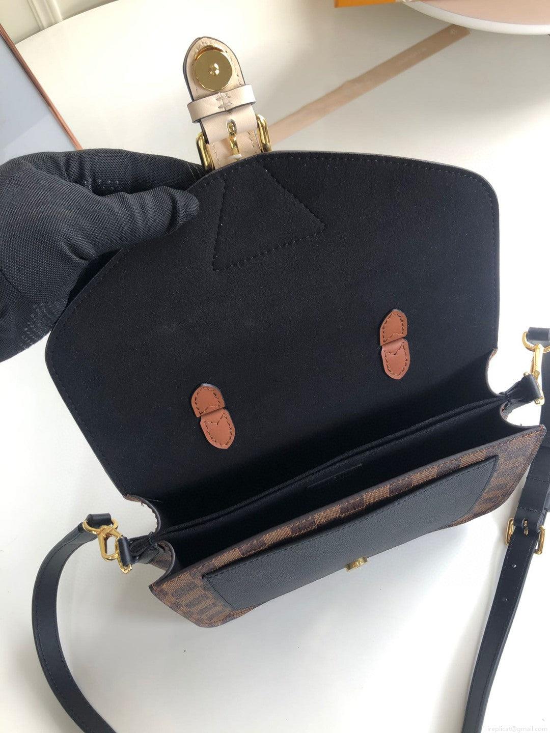 Louis Vuitton N40148 LV Trendy Crossbody Bag Damier Ebene Black