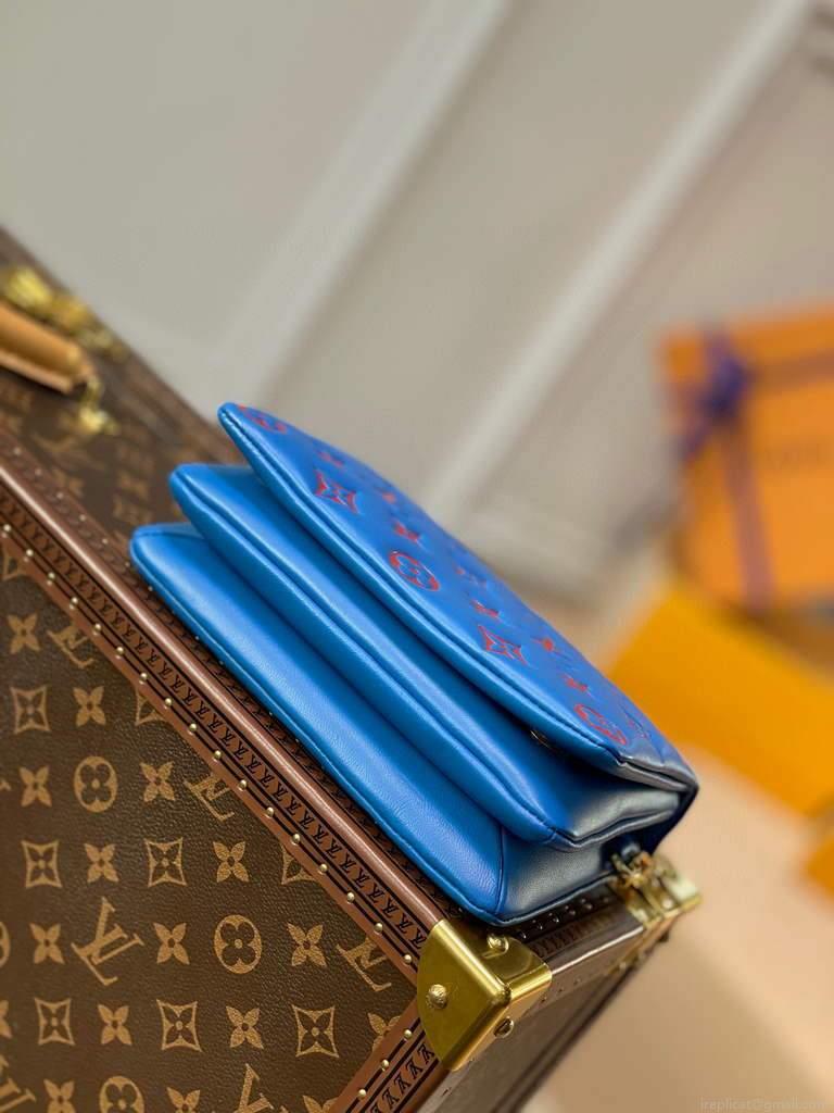 Louis Vuitton M80744 Pochette Coussin LV M80745 Blue and Red