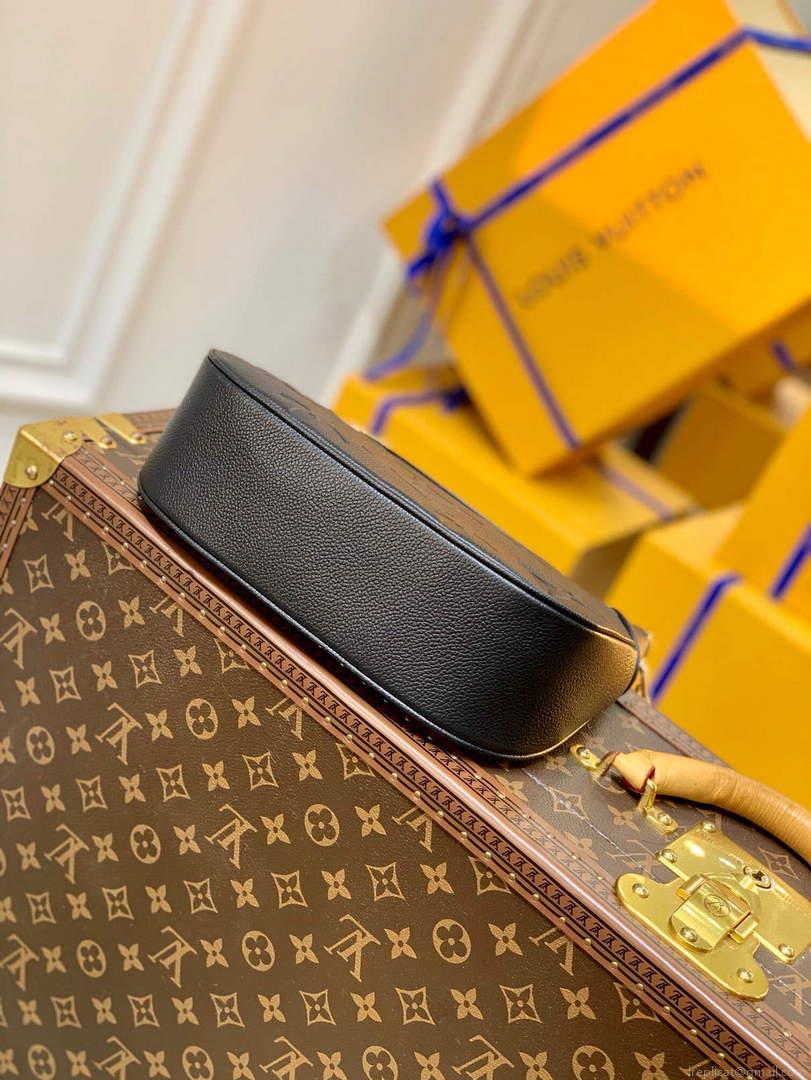 LV M46002 Louis Vuitton Bagatelle Mini Hobo Handbag Black
