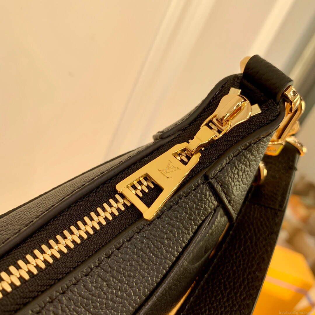 LV M46002 Louis Vuitton Bagatelle Mini Hobo Handbag Black