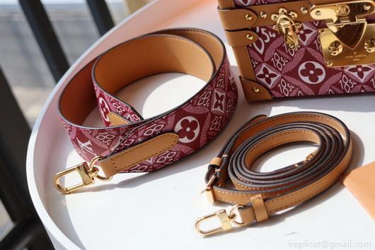 LV M40273 Louis Vuitton Petite Malle Bag Mini Monogram Jacquard Red