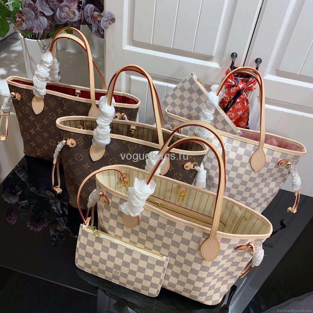 LV M41177 Louis Vuitton Neverfull MM Monogram M41178 Bag Red