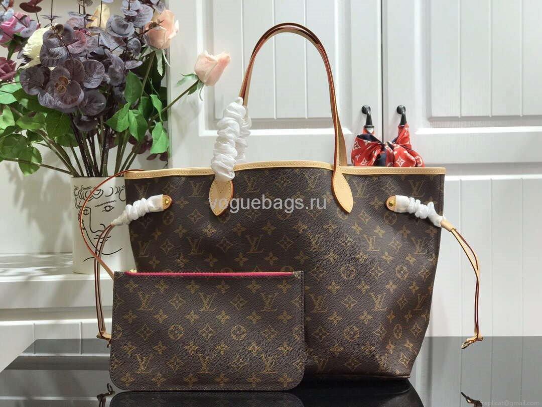 LV M41177 Louis Vuitton Neverfull MM Monogram M41178 Bag Red