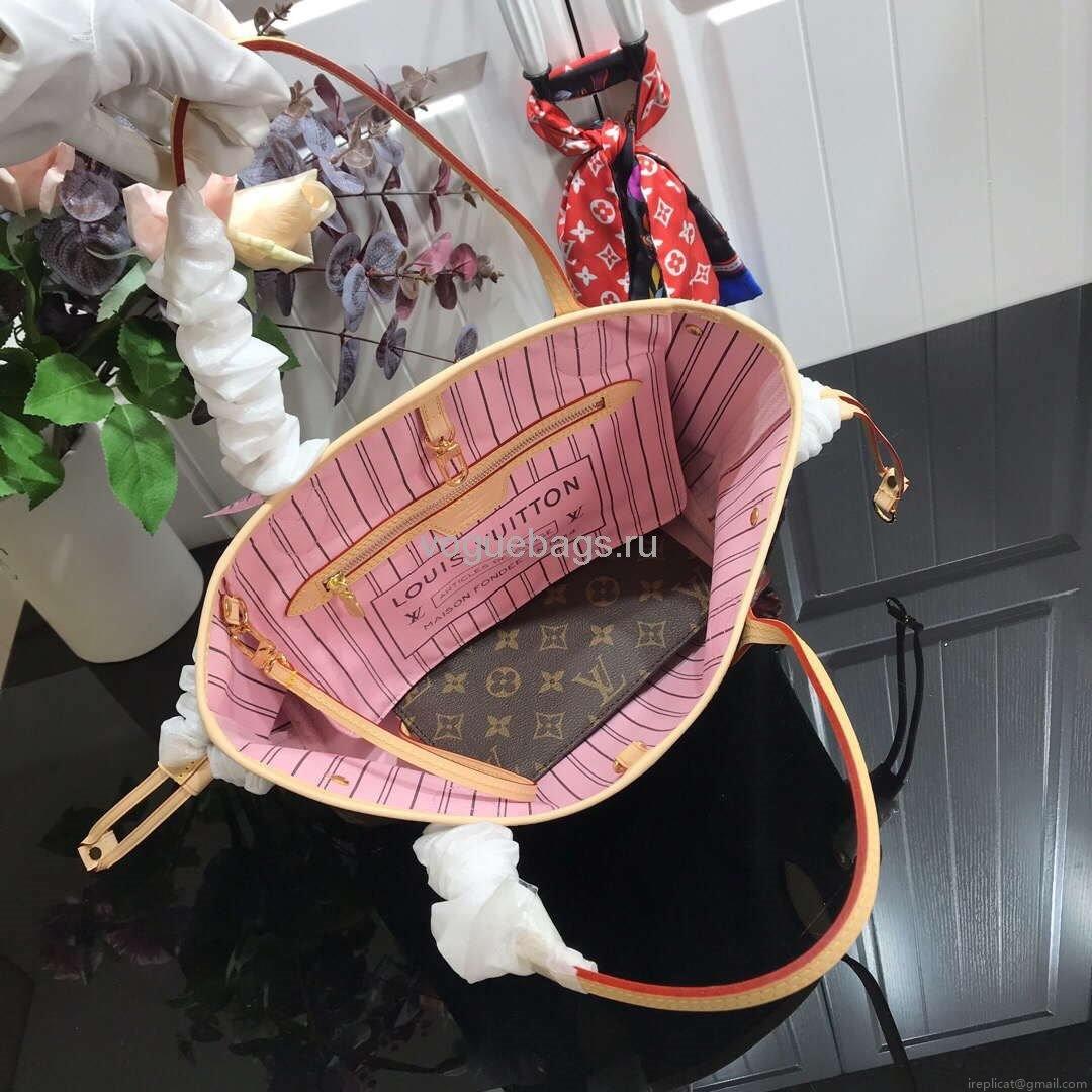 LV M41245 Louis Vuitton N41362 Neverfull PM Monogram Bag Pink