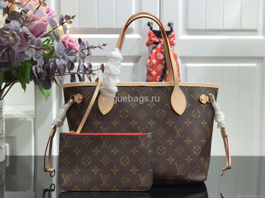 LV M41245 Louis Vuitton N41362 Neverfull PM Monogram Bag Red