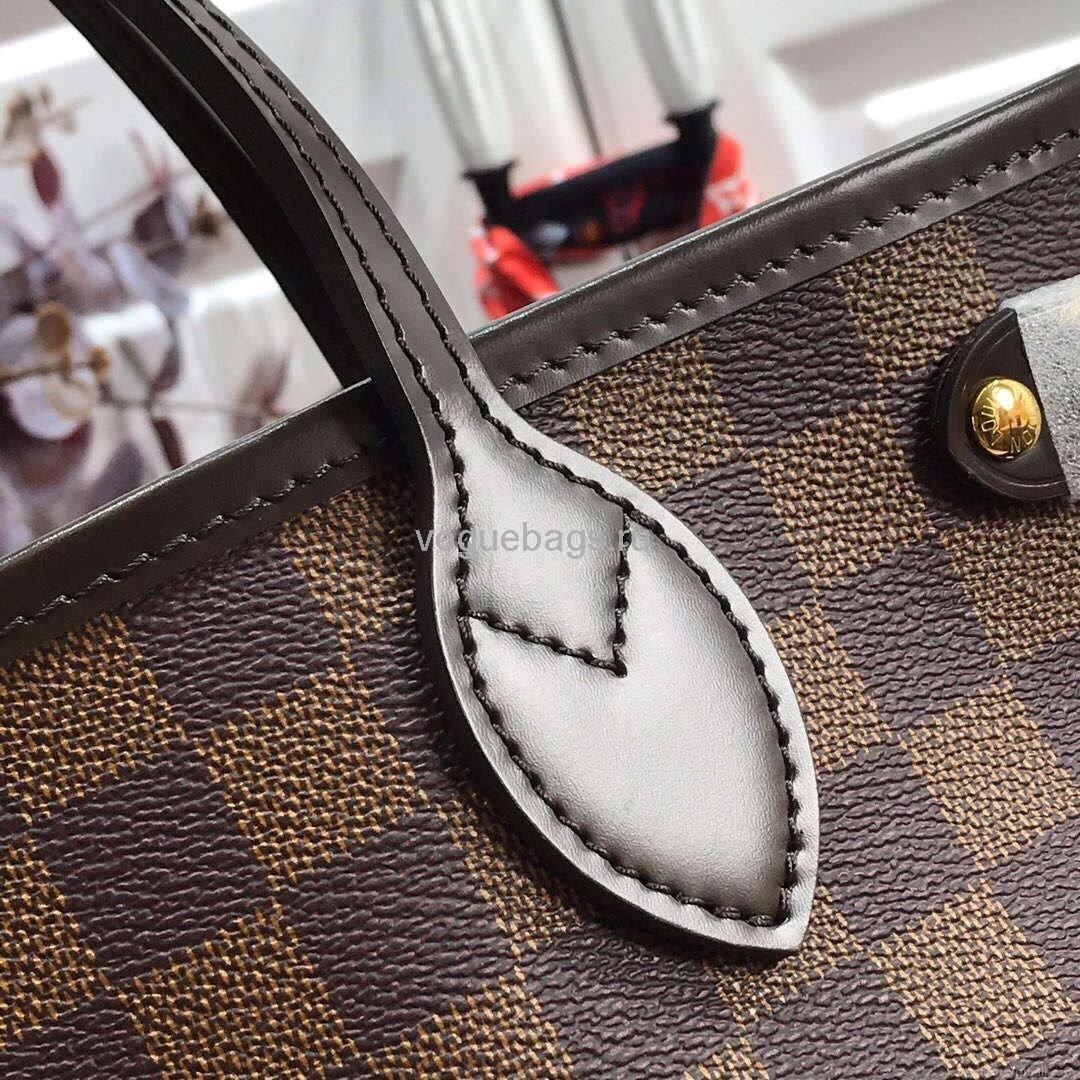 LV M41359 Louis Vuitton Neverfull PM Damier Ebene M41245 Bag Pink