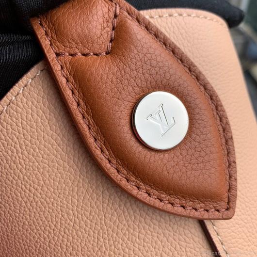 LV M44330 Louis Vuitton Lockme Hobo Soft calfskin M52776 Bag Apricot