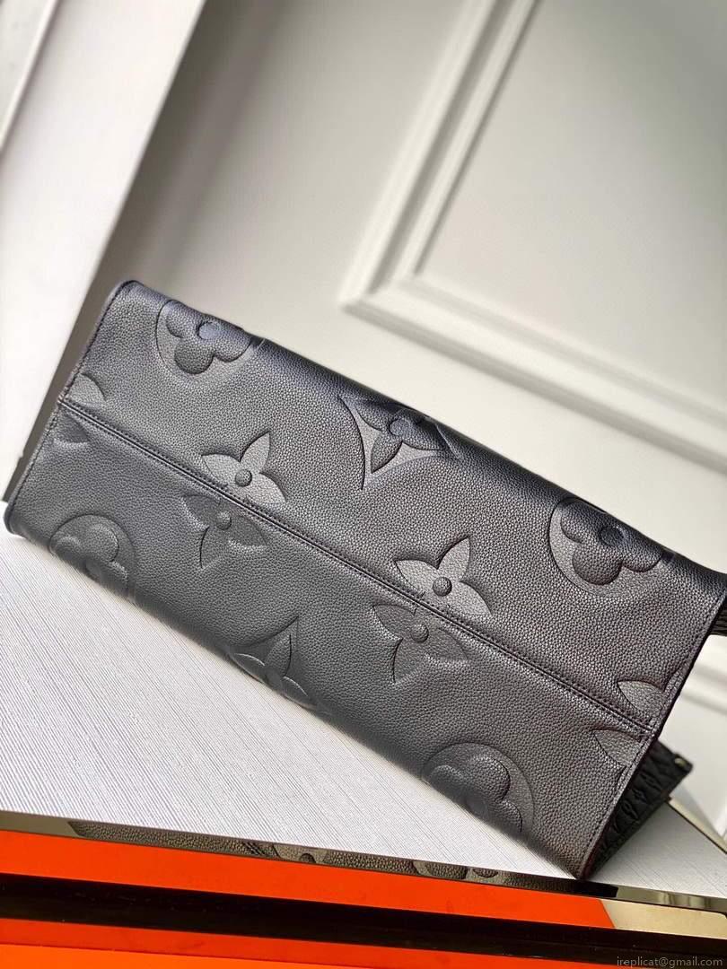 LV M44925 Louis Vuitton Onthego GM M45595 Bag Monogram Empreinte Leather Black