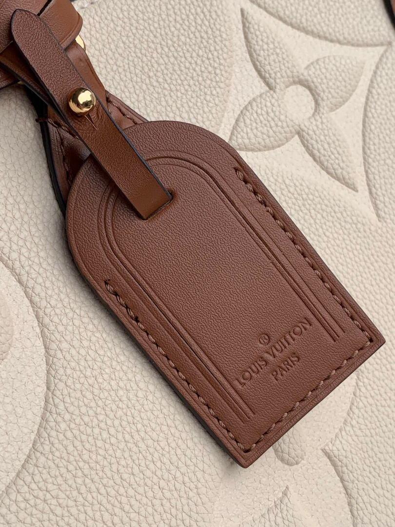 LV M45040 Louis Vuitton Onthego Giant Monogram Leather Medium Tote Bag Cream