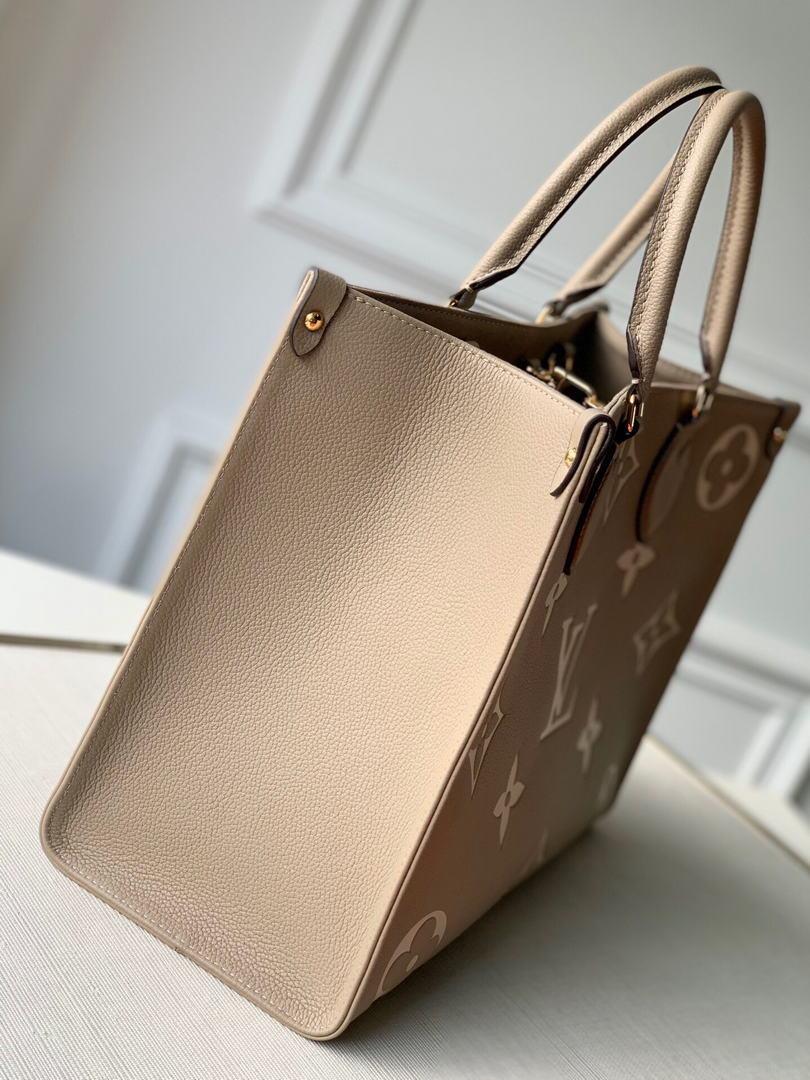 LV M45494 Louis Vuitton ONTHEGO MM Bag M45495 Cream and Beige