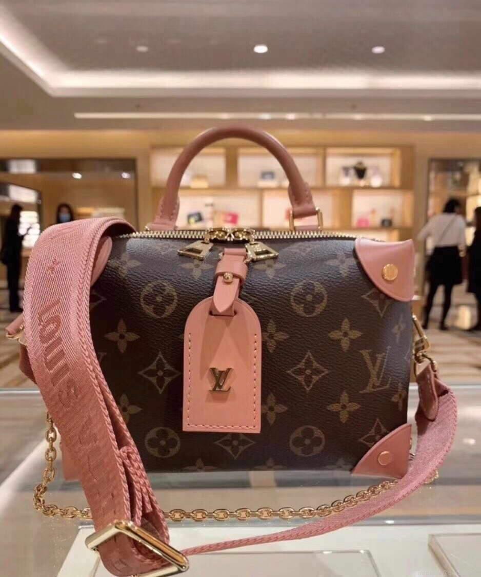 LV M45531 Louis Vuitton Petite Malle Souple Bag M45571 Monogram Pink
