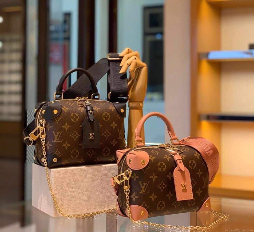 LV M45531 Louis Vuitton Petite Malle Souple Bag M45571 Monogram Pink