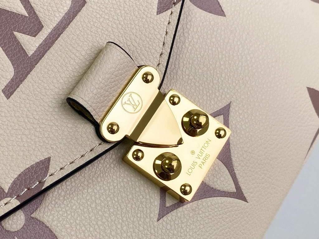 LV M45596 Louis Vuitton M45773 Pochette Metis Bag Cream and Rose Pink
