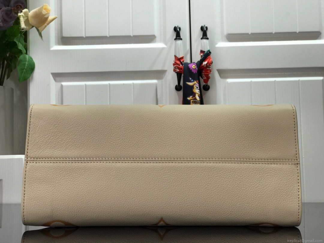 LV M45717 Louis Vuitton Onthego MM M45718 Bag Cream Saffron