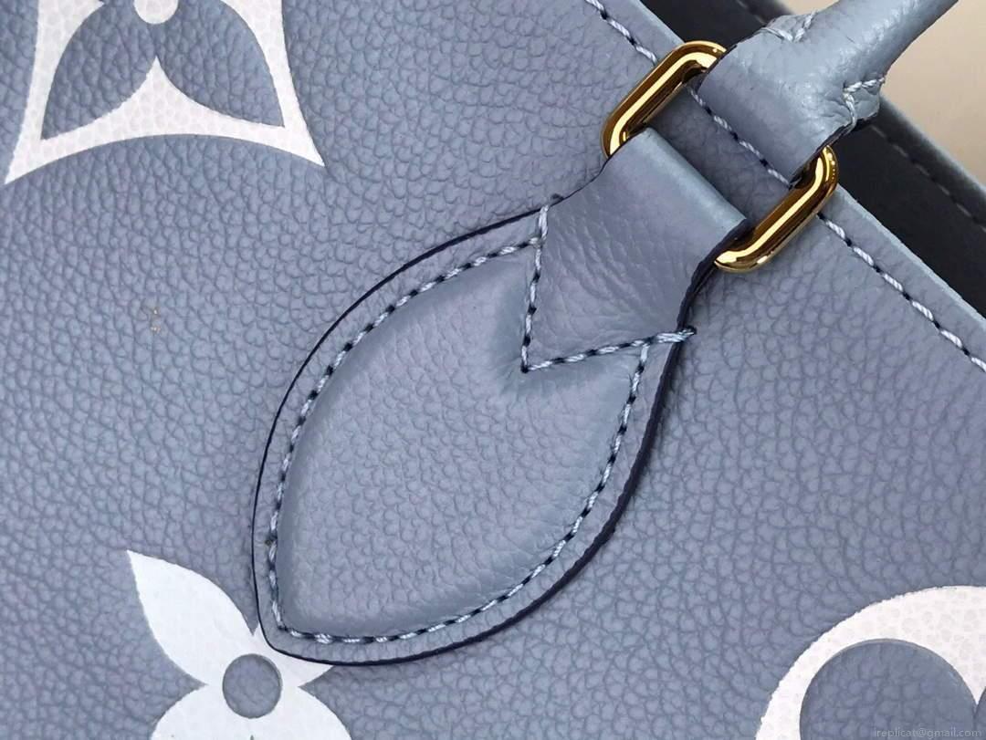 LV M45718 Louis Vuitton Onthego MM Handbag Summer Blue