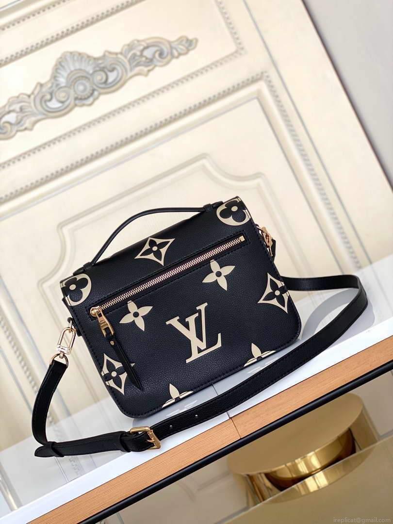 LV M45773 Louis Vuitton Pochette Métis M45596 Bag Black Beige