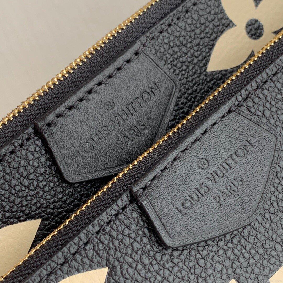 LV M45777 Louis Vuitton M80447 M80399 Multi Pochette Accessoires Bag Black and Cream