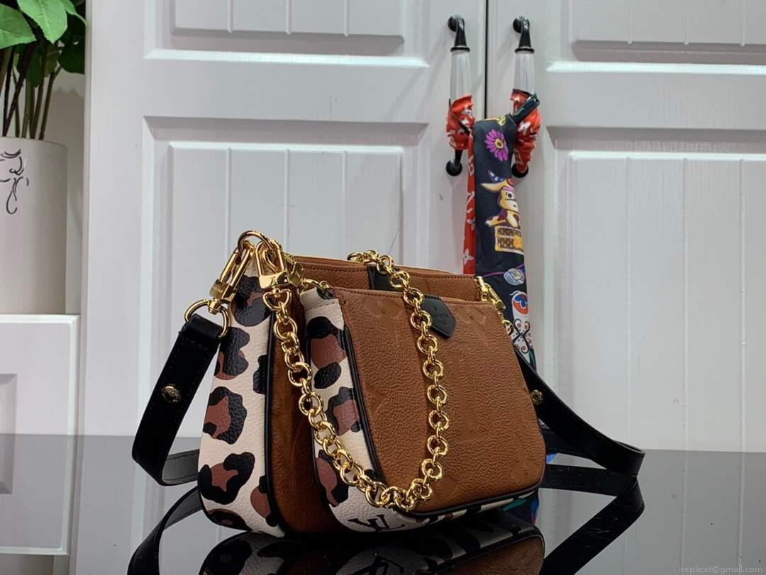 LV M45777 Louis Vuitton M80447 M80399 Multi Pochette Accessoires Bag Tan
