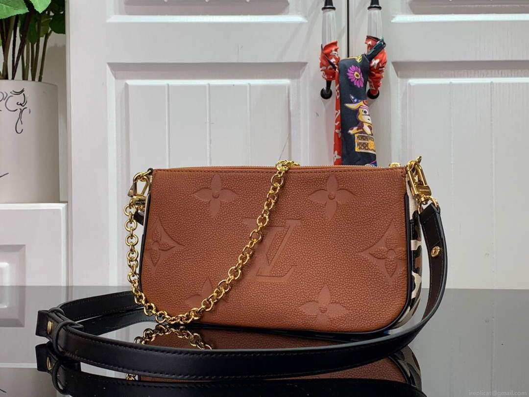 LV M45777 Louis Vuitton M80447 M80399 Multi Pochette Accessoires Bag Tan