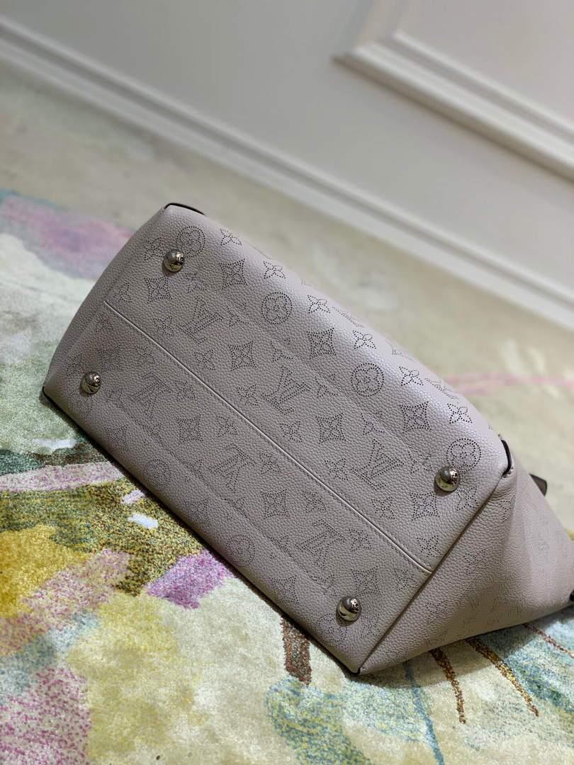 LV M53140 Louis Vuitton Hina MM Mahina Bag M54354 Galet Gray