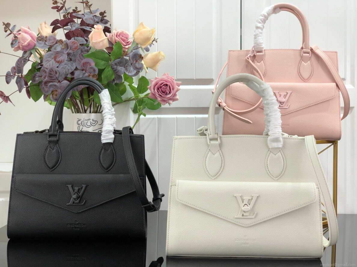 LV M55817 Louis Vuitton Lockme Tote PM Leathers M55845 Bag White