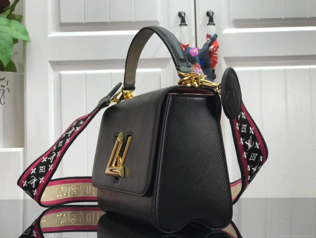 LV M57050 Louis Vuitton Twist MM Bag M57049 Epi Leather Black