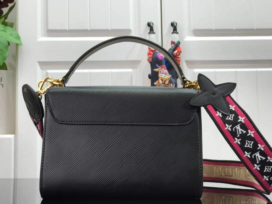 LV M57050 Louis Vuitton Twist MM Bag M57049 Epi Leather Black