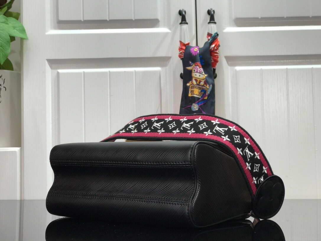 LV M57050 Louis Vuitton Twist MM Bag M57049 Epi Leather Black